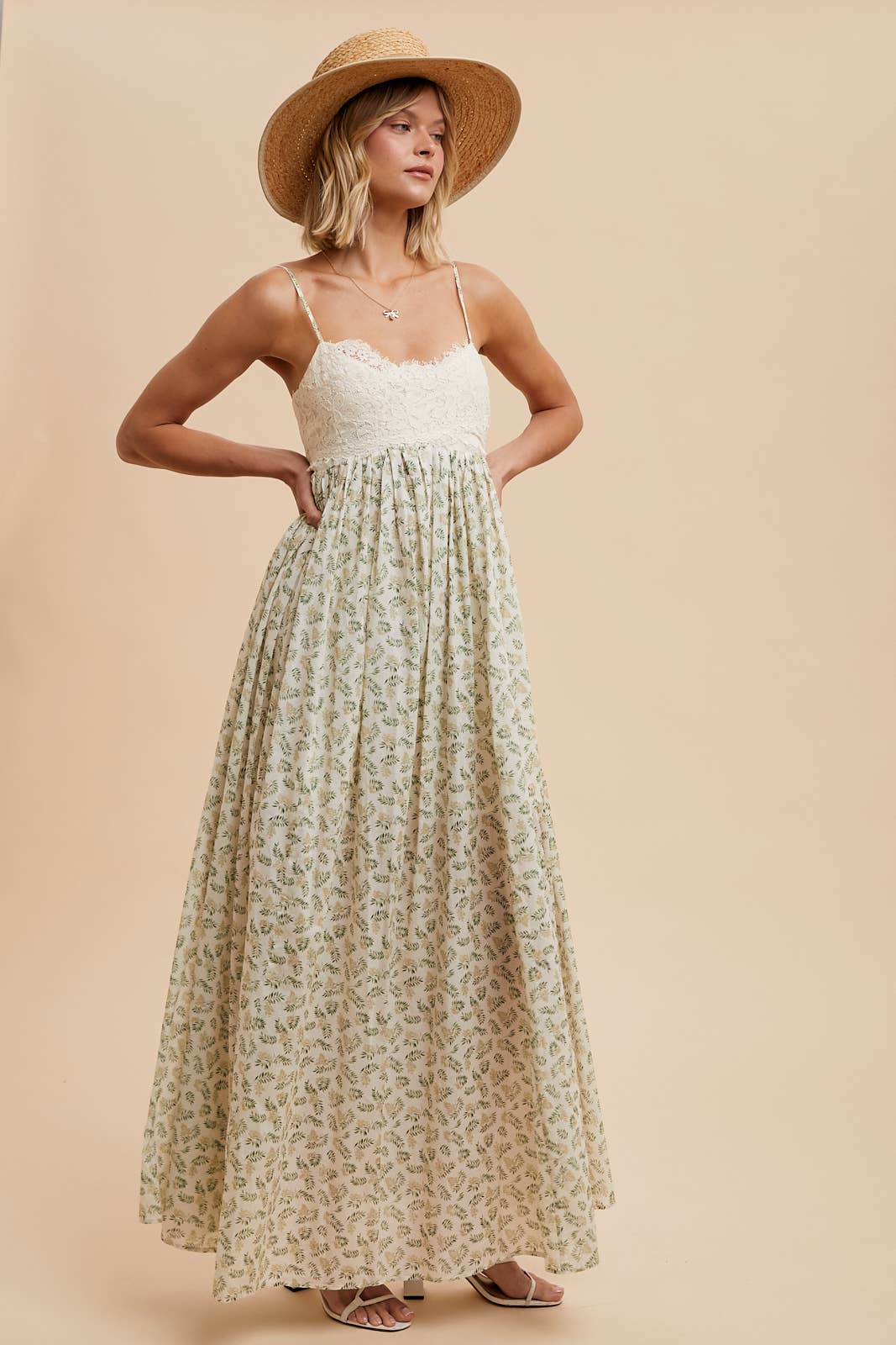 Lace Floral Maxi Dress