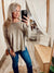 Knit Sweater Top, Taupe