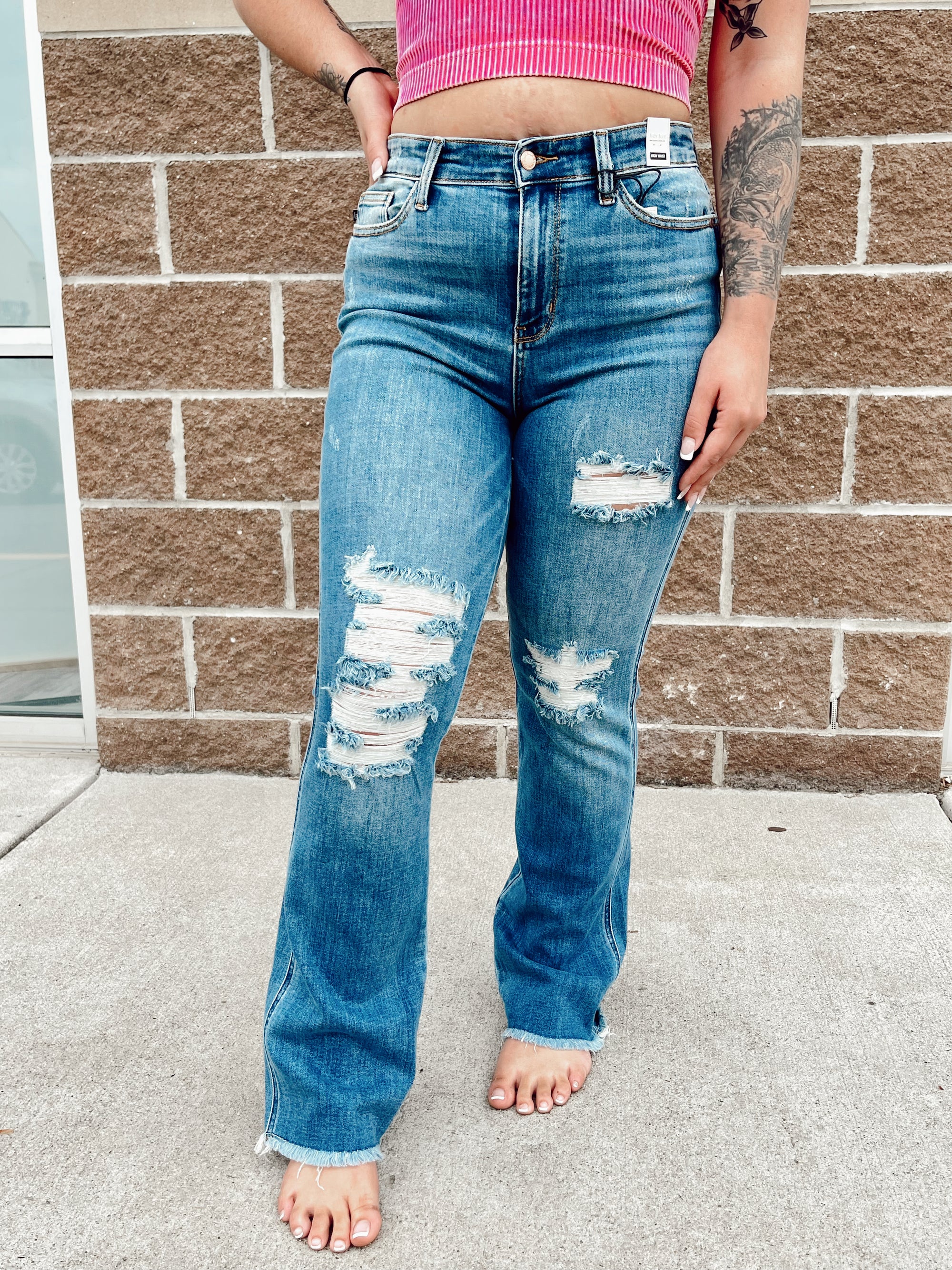 The Laynee Distressed Jeans, Judy Blue