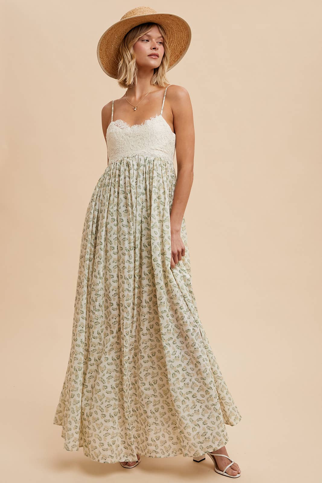 Lace Floral Maxi Dress