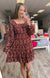 This Is My Moment Floral Babydoll Dress, Burgundy FINAL SALE