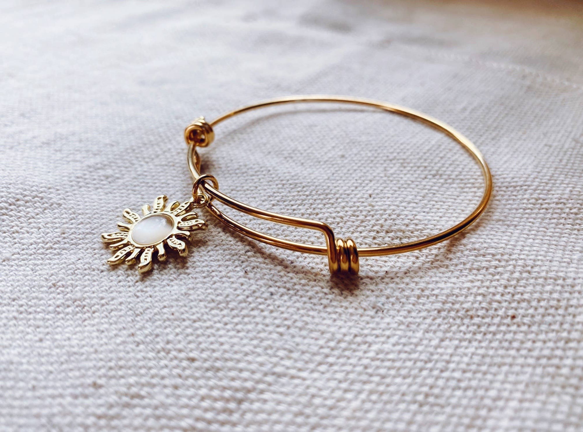 Hepburn Gold Sun Bangle Bracelet