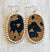 Brown Cow Print Dangle Earring