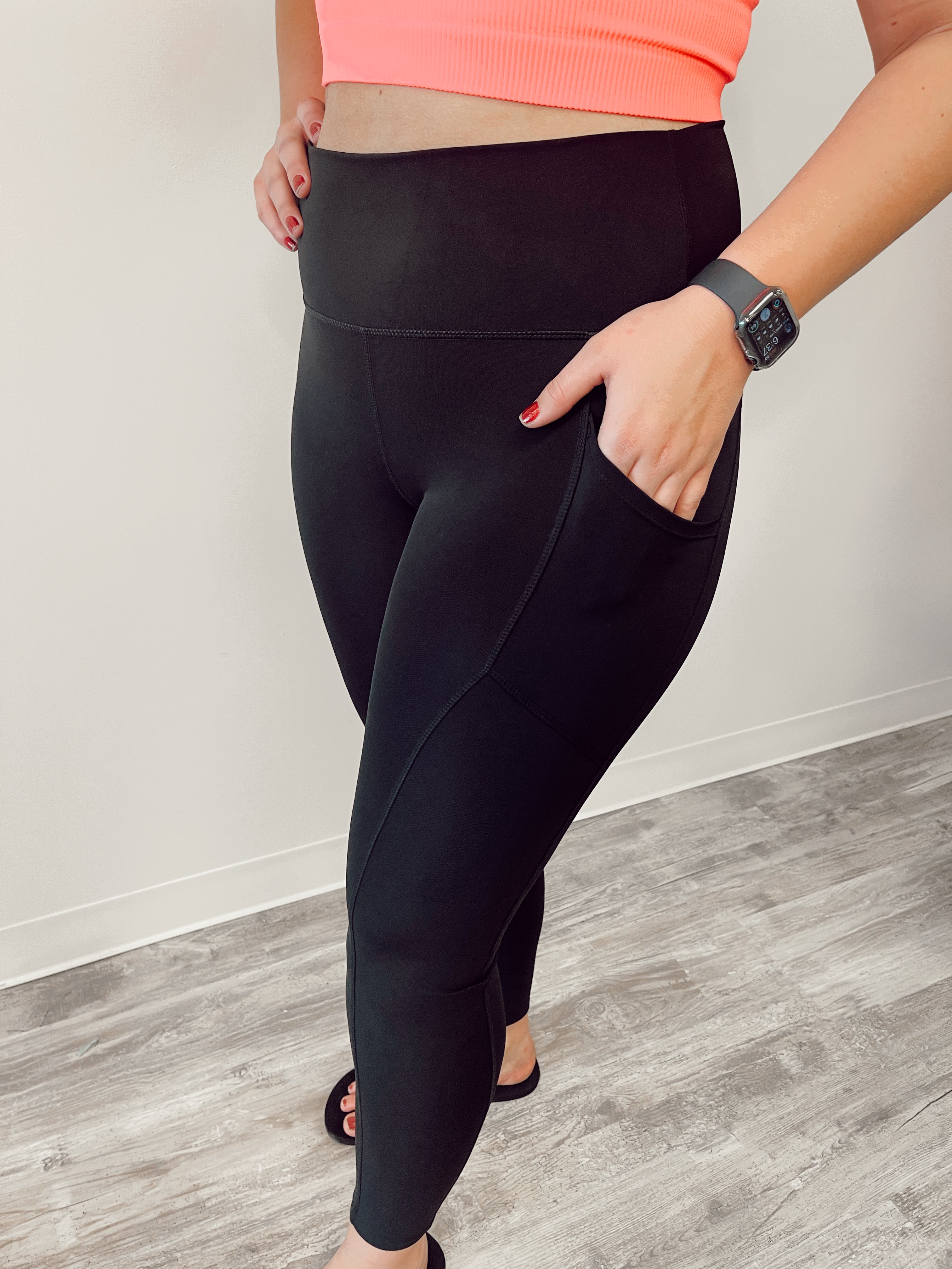 BLACK Tummy control shaping leggings (premium cotton) – Hickory Ridge  Boutique