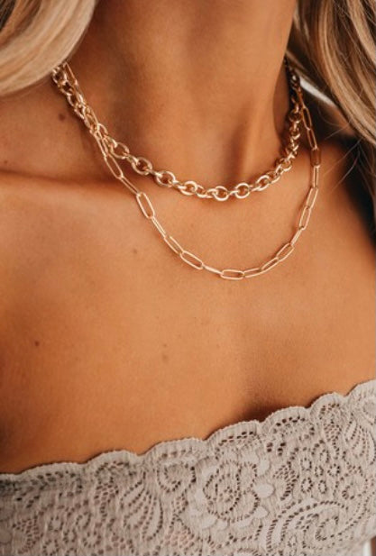 Annmarie Layered Necklace, Gold
