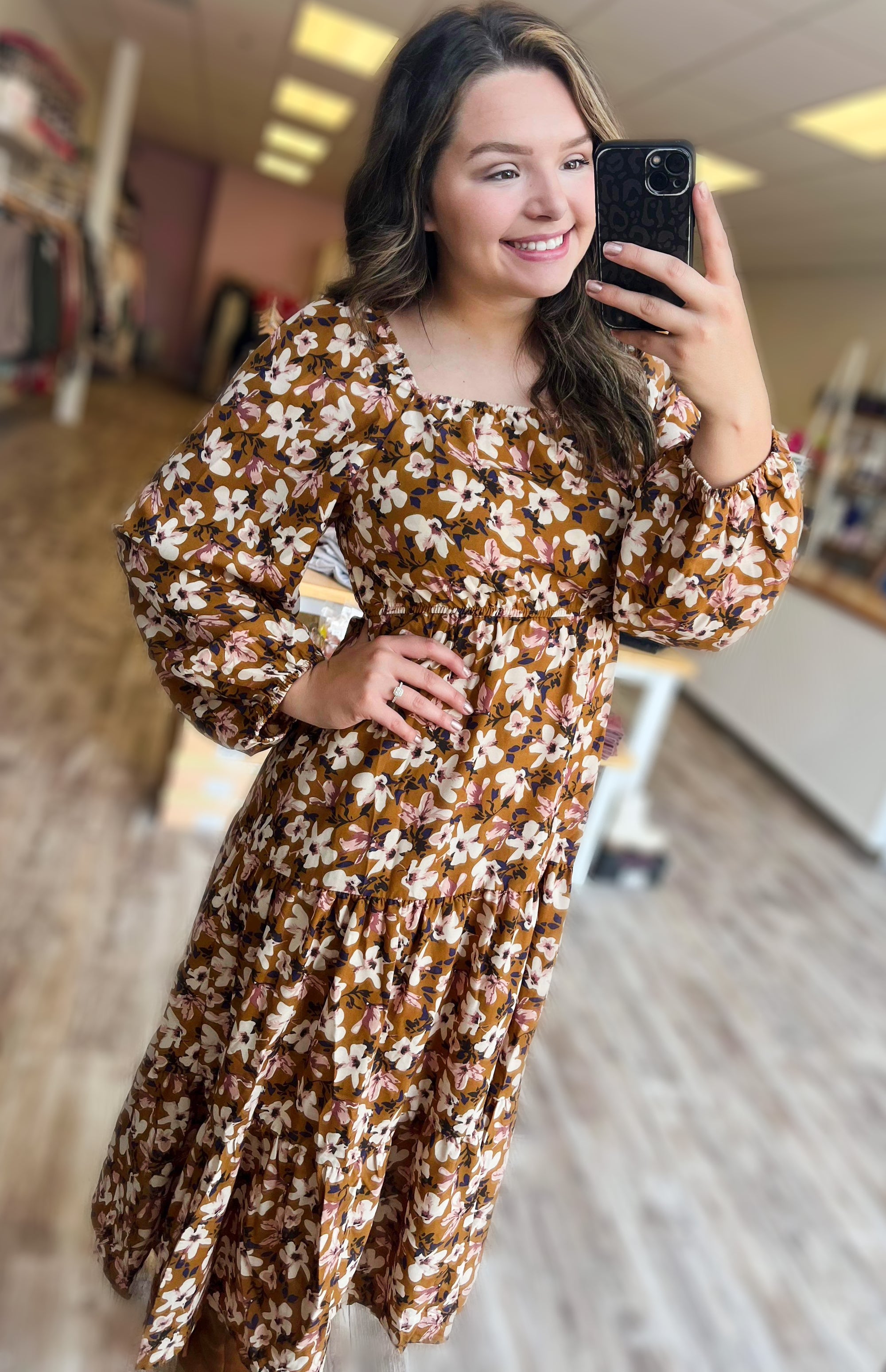 Let's Talk Floral Midi Dress FINAL SALE