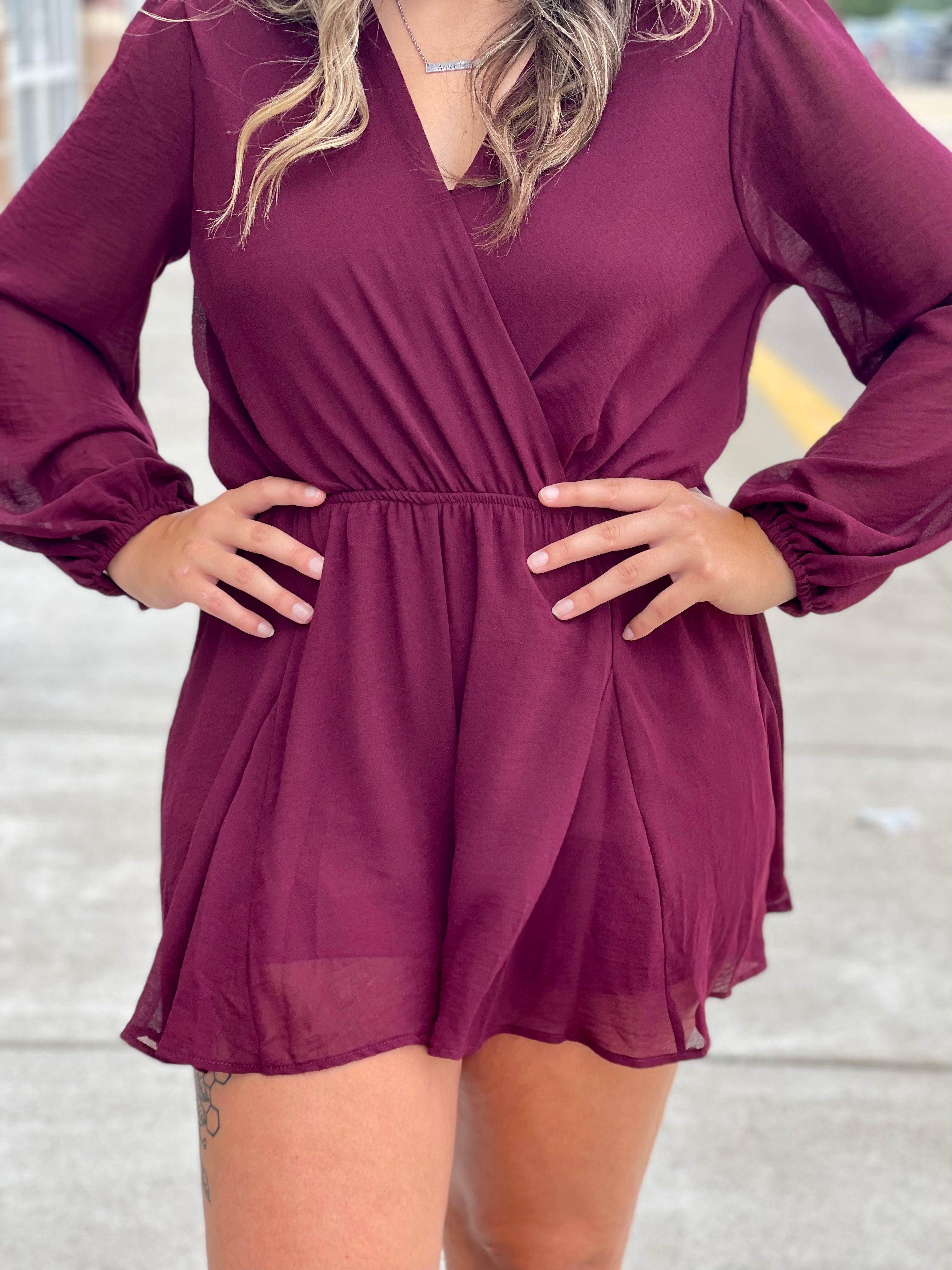 Gathered waist flowy romper