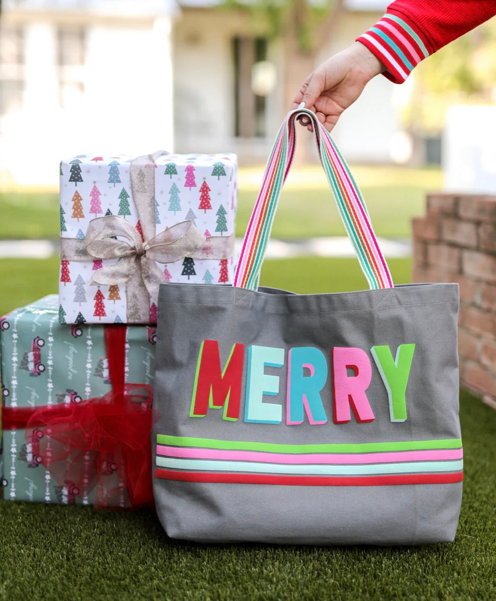 Merry Charcoal Tote