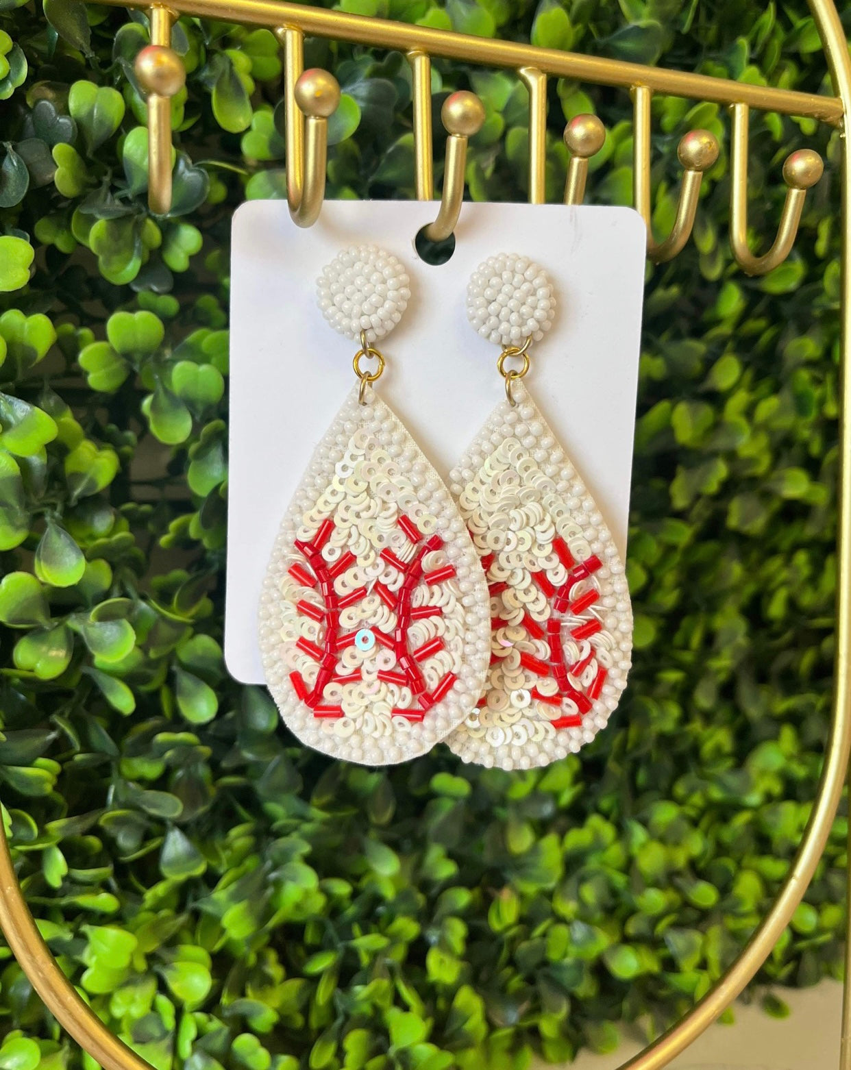 Beaded Sports Earrings