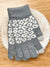 Cheetah Print Smart Touch Glove, Grey